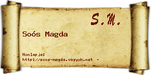 Soós Magda névjegykártya