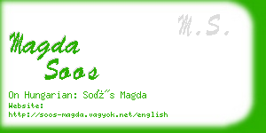 magda soos business card